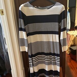 Lilly Pulitzer Navy and White Long Sleeve Dress